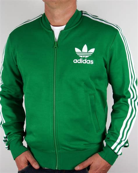 green adidas original tracksuit|Adidas green and white tracksuit.